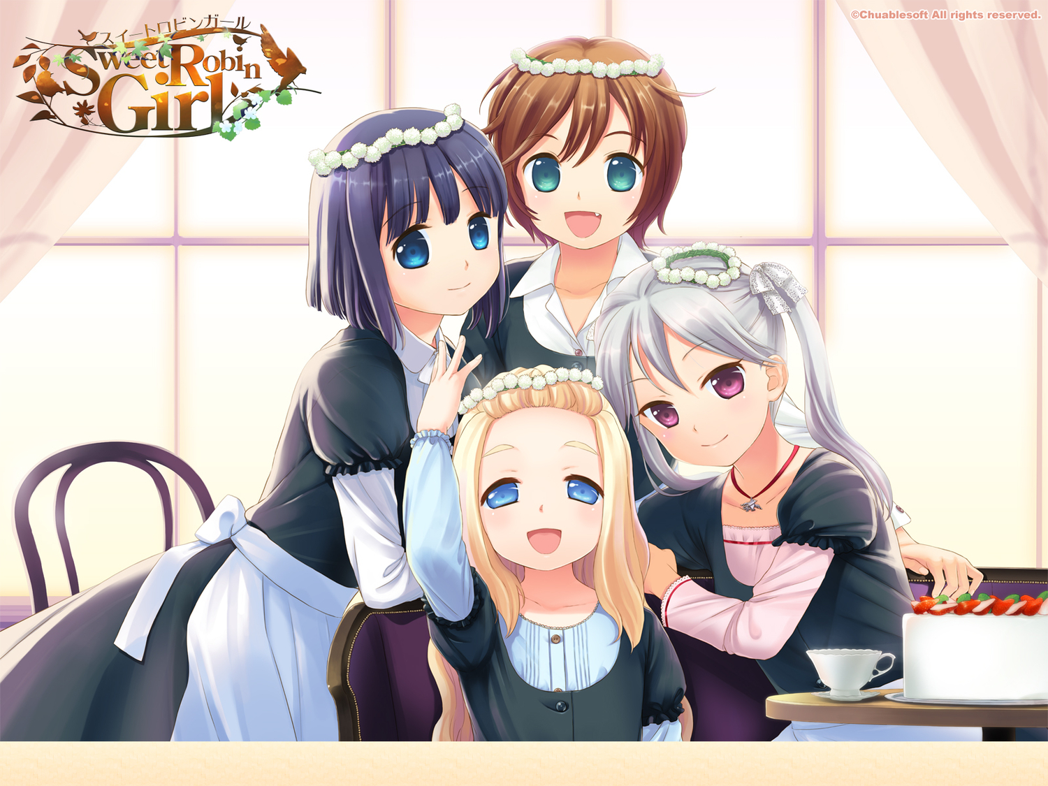 elen_mass, fiona_washburn, group, meg_(sweet_robin_girl), primrose_springvale, sekiya_asami, sweet_robin_girl, waitress