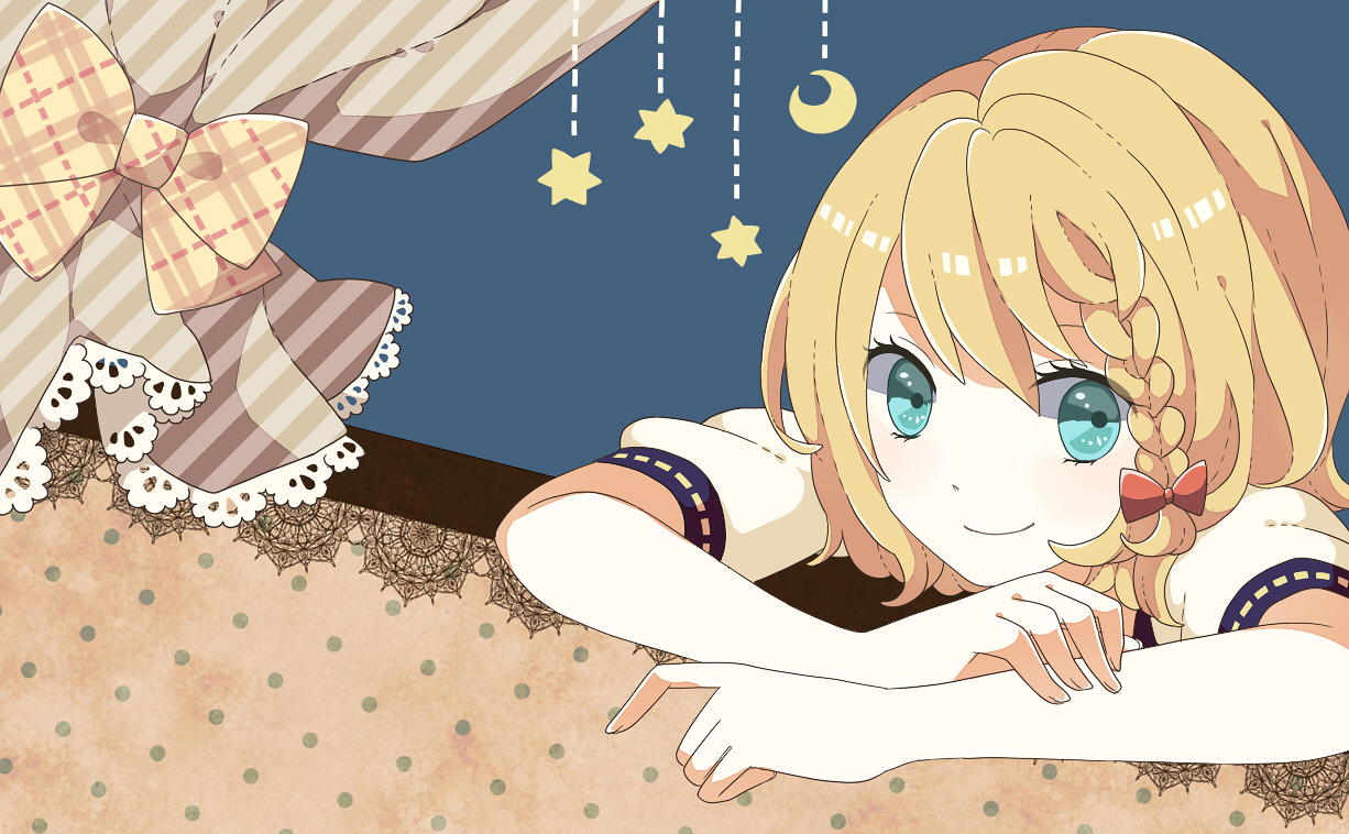 aqua_eyes, blonde_hair, bow, kagamine_rin, monaco_(rmn02), vocaloid