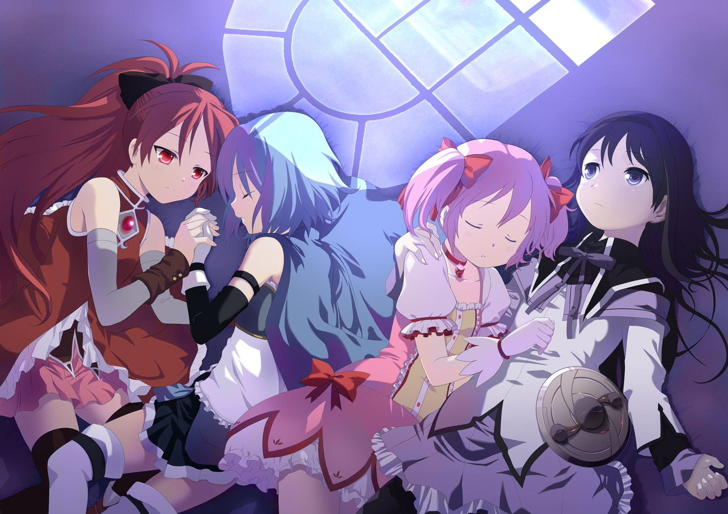 akemi_homura, kaname_madoka, mahou_shoujo_madoka_magica, miki_sayaka, rinz, sakura_kyouko