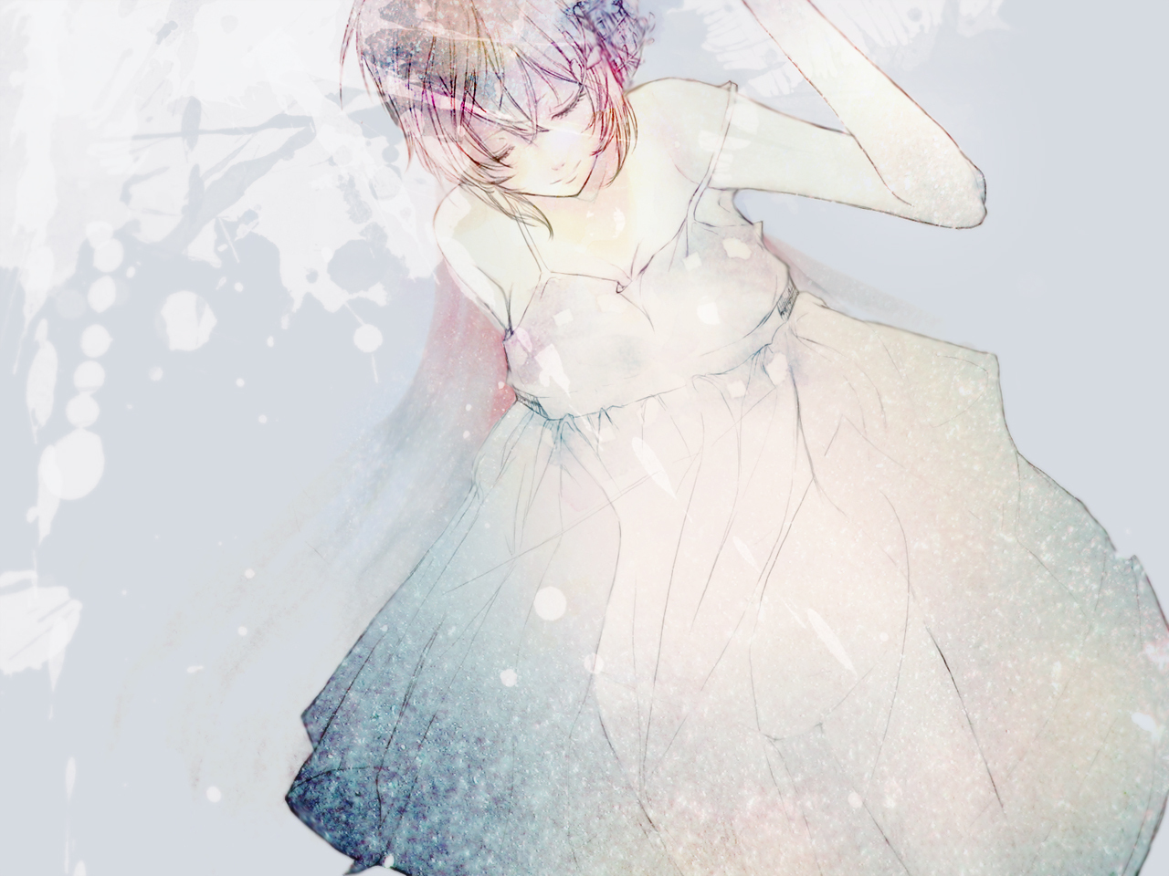 dress, megurine_luka, penchop, see_through, vocaloid