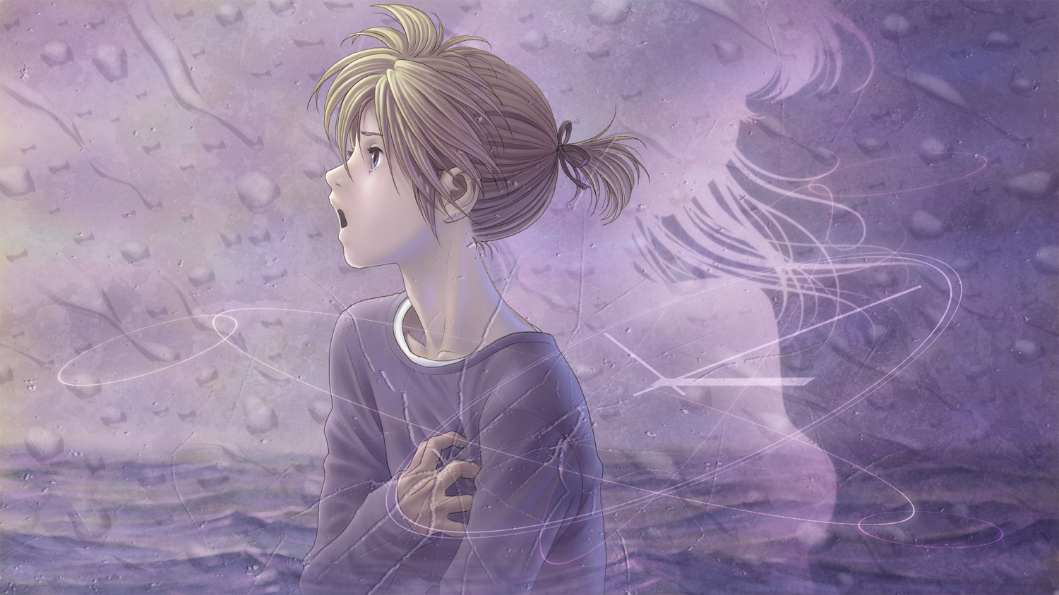 all_male, blonde_hair, blue_eyes, dark, hata_hata, kagamine_len, male, ponytail