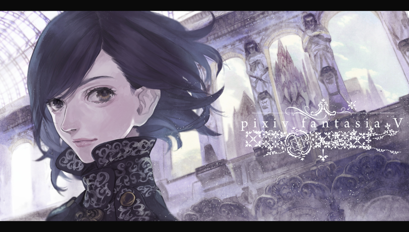 black_hair, brown_eyes, close, nishihara_isao, original, pixiv_fantasia, short_hair