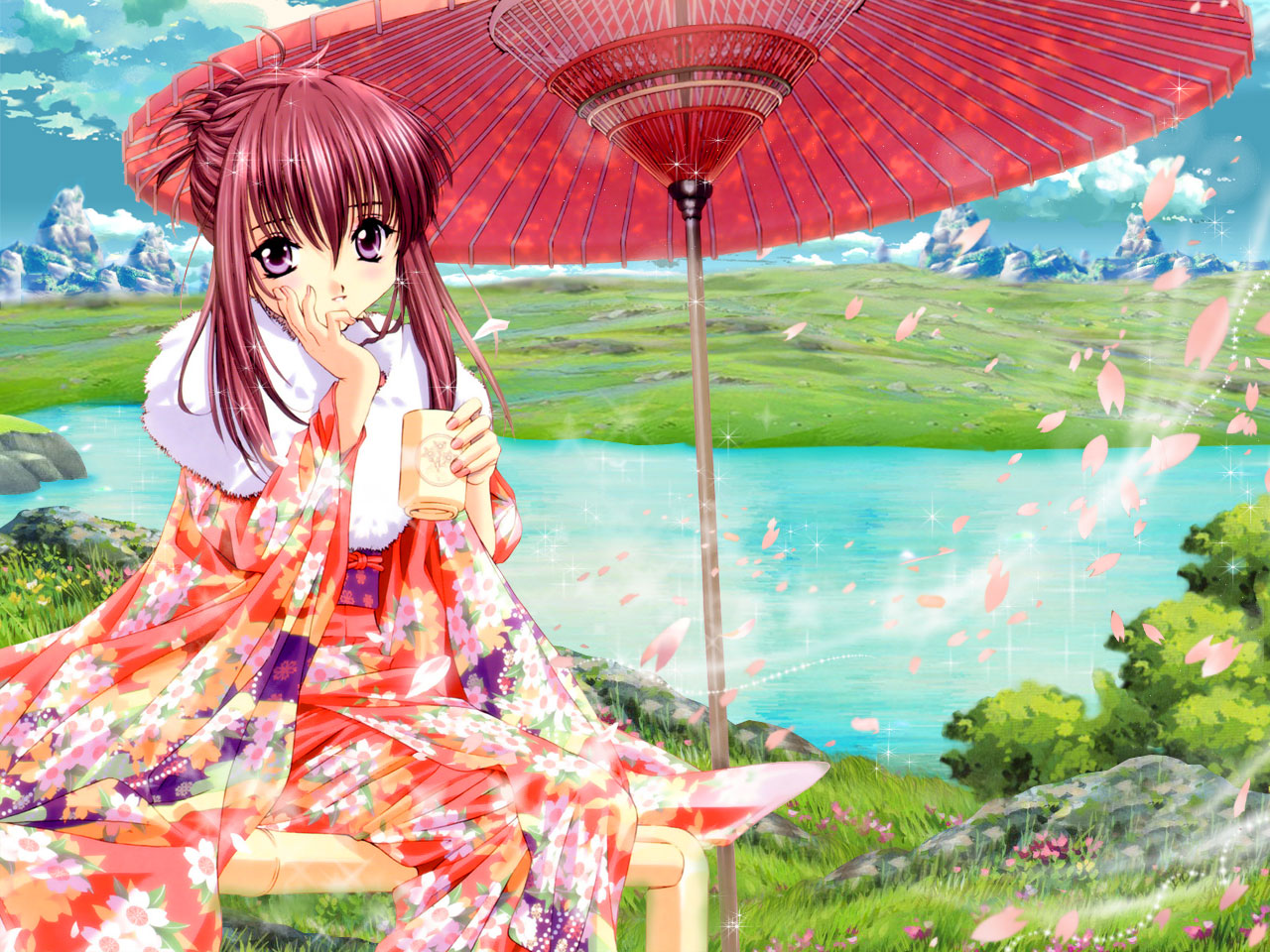 japanese_clothes, kimono, minakami_chikage, sister_princess, tenhiro_naoto, umbrella