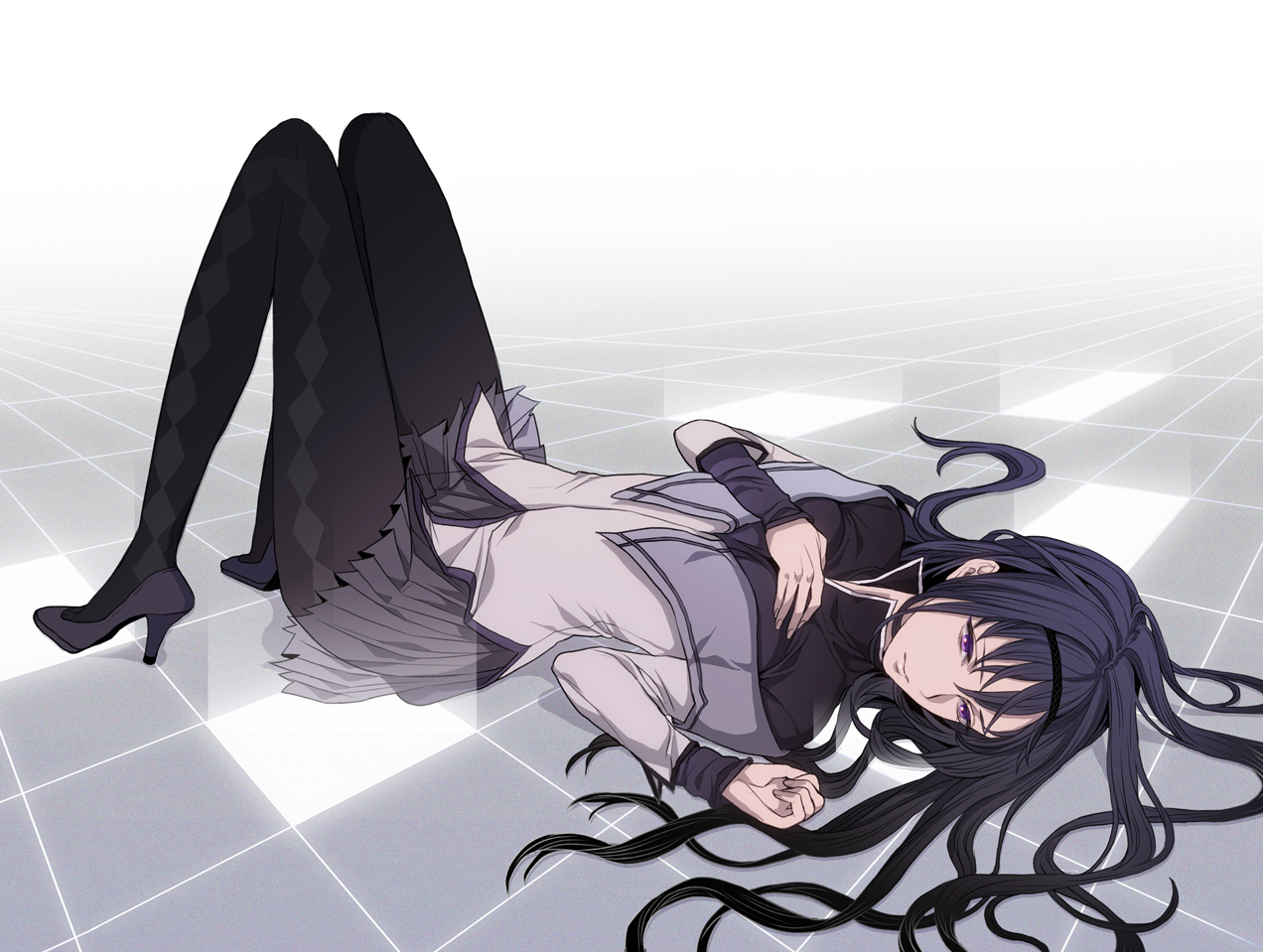 akemi_homura, black_hair, mahou_shoujo_madoka_magica, purple_eyes, takase_(harakiri)