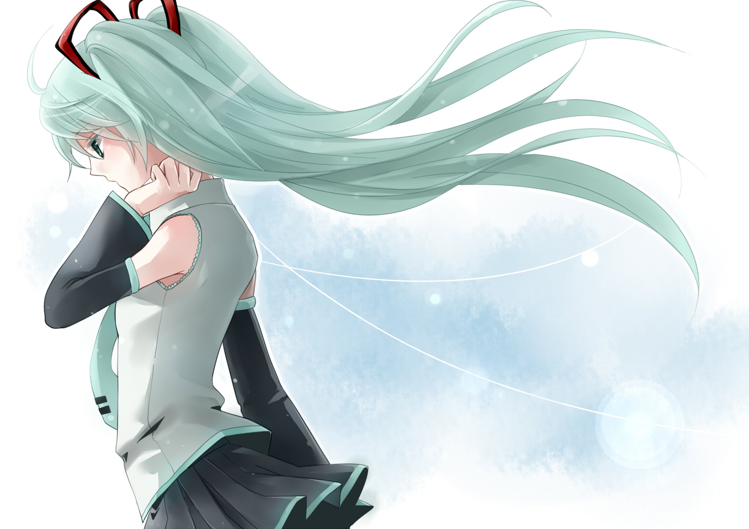 green_eyes, green_hair, hatsune_miku, long_hair, shima_riu, vocaloid