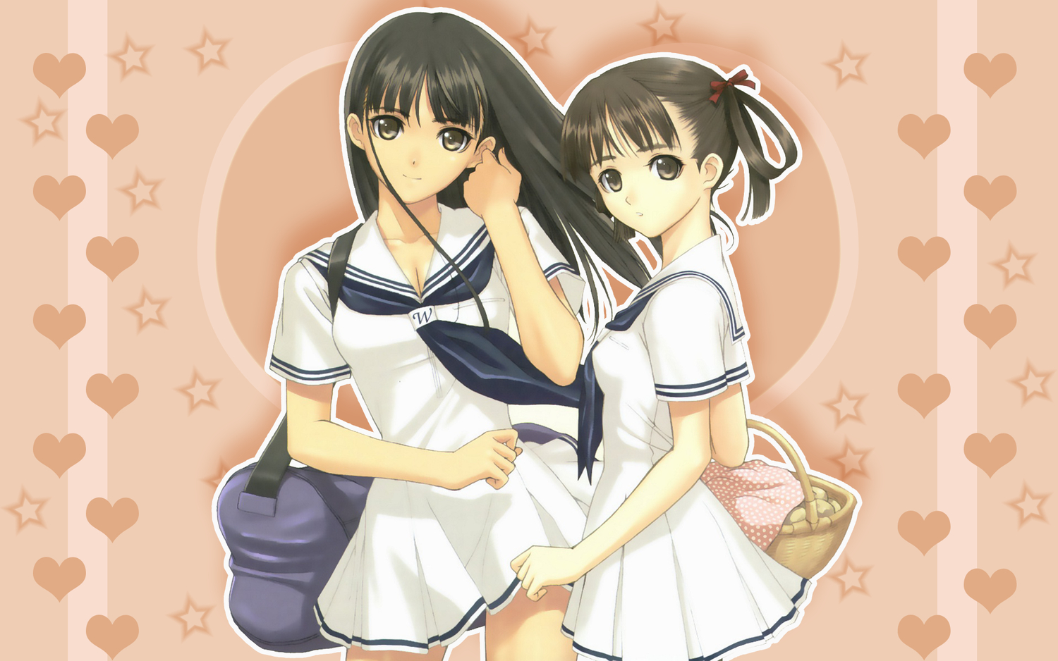 2girls, mizushima_asa, sora_no_iro_mizu_no_iro, sorayama_natsume, taka_tony, third-party_edit