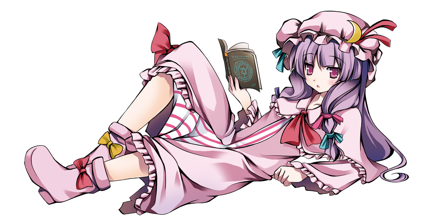 book, patchouli_knowledge, tomusooya, touhou