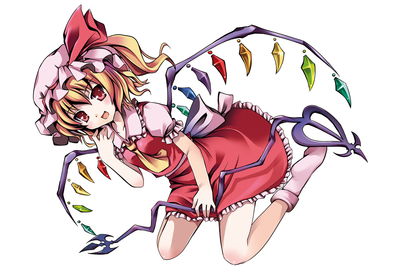 flandre_scarlet, tomusooya, touhou, vampire, white, wings