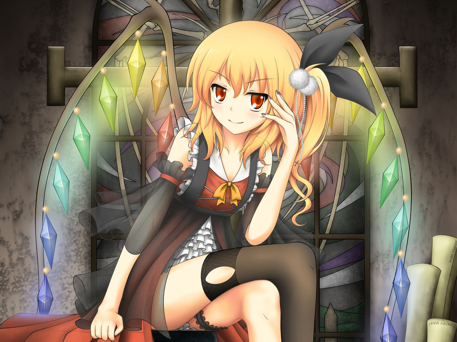 flandre_scarlet, hira_(zlpabrams), thighhighs, touhou, vampire