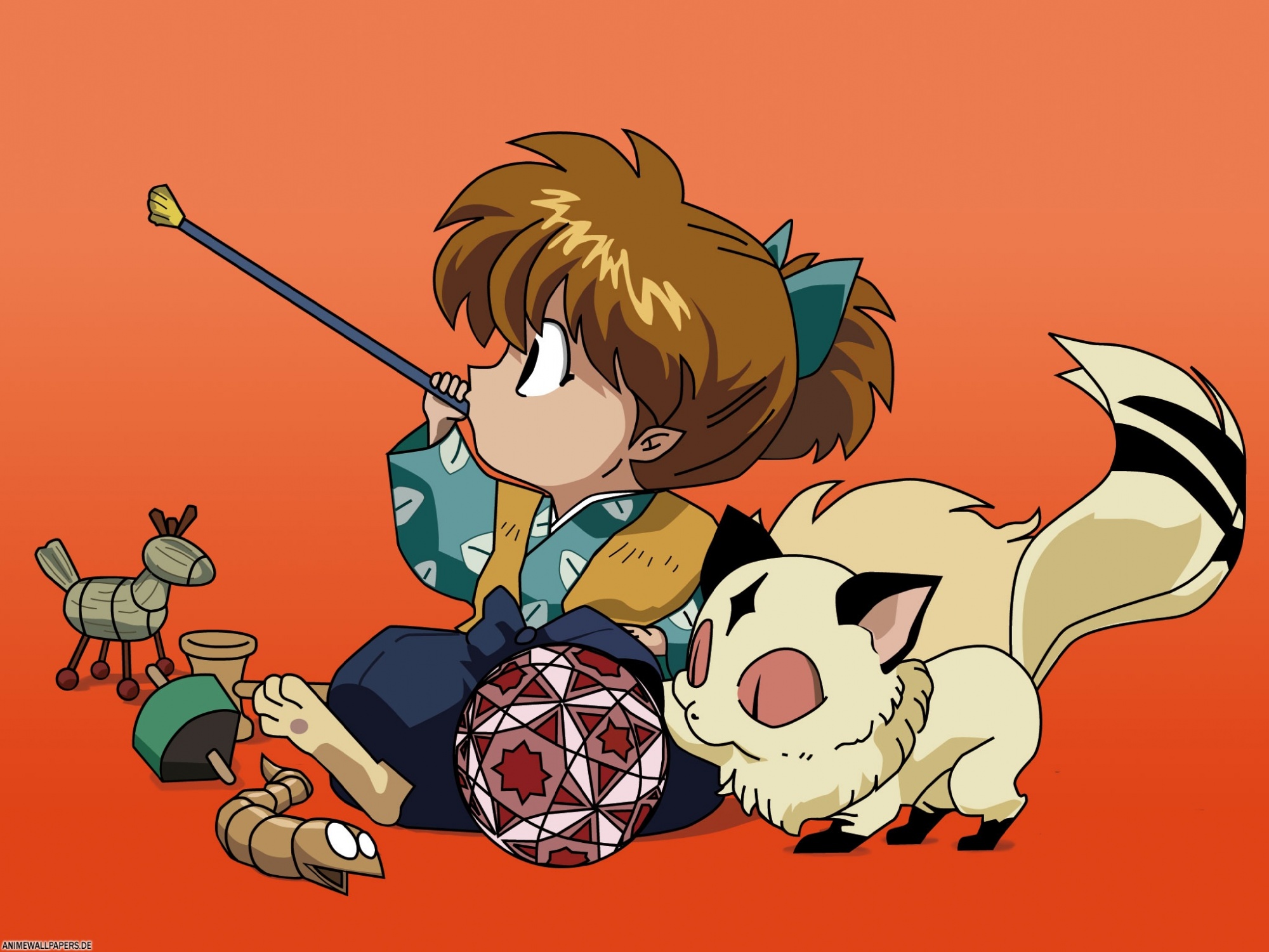 inuyasha, kirara, shippou