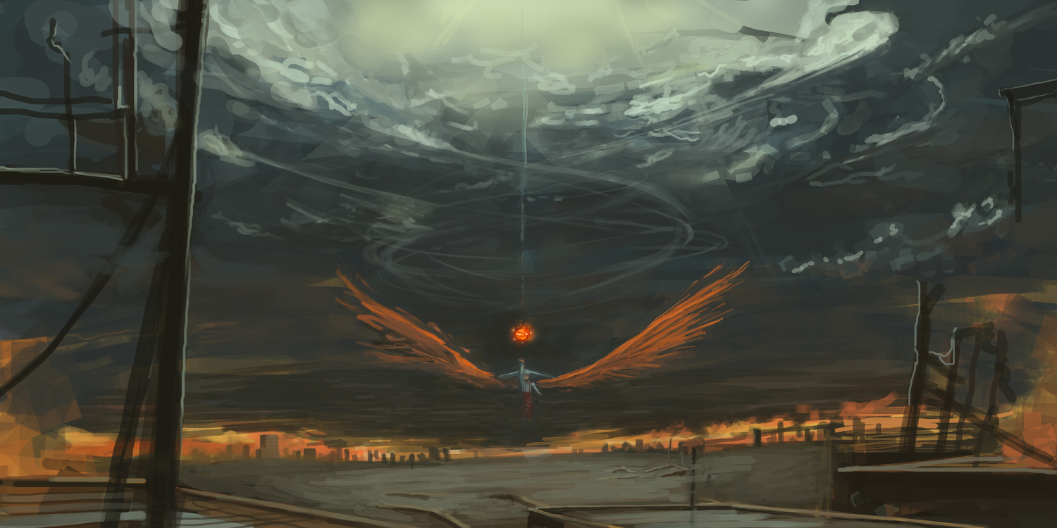 code-aa, fujiwara_no_mokou, touhou, wings