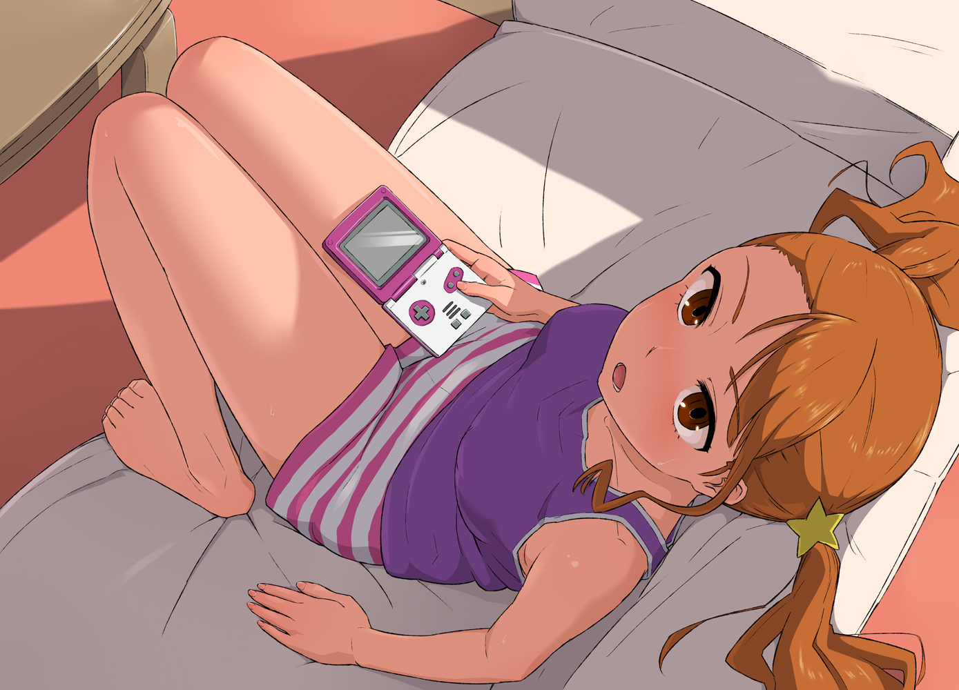 anjou_naruko, ano_hi_mita_hana_no_namae_wo_bokutachi_wa_mada_shiranai, barefoot, brown_eyes, morimiya_masayuki, twintails