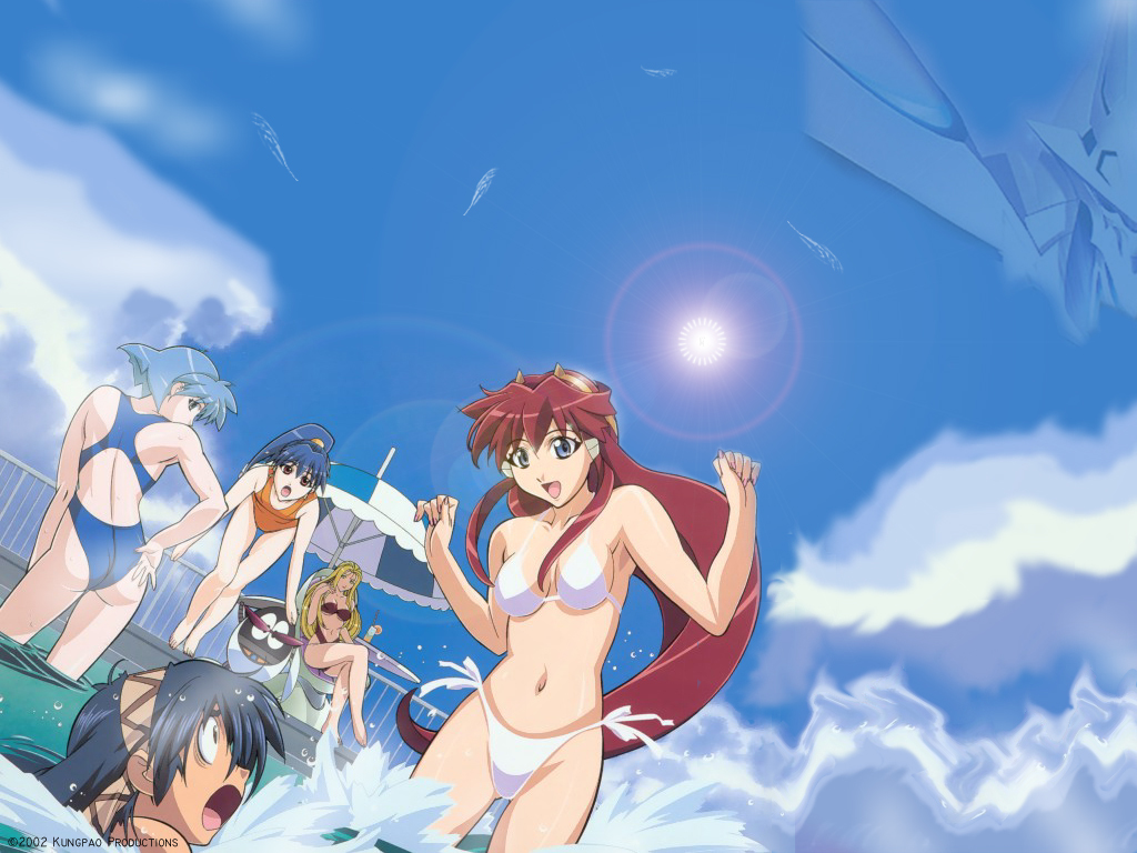 dita_liebely, hibiki_tokai, jura_basil_elden, meia_gisborn, misty_cornwell, pyoro, swimsuit, umbrella