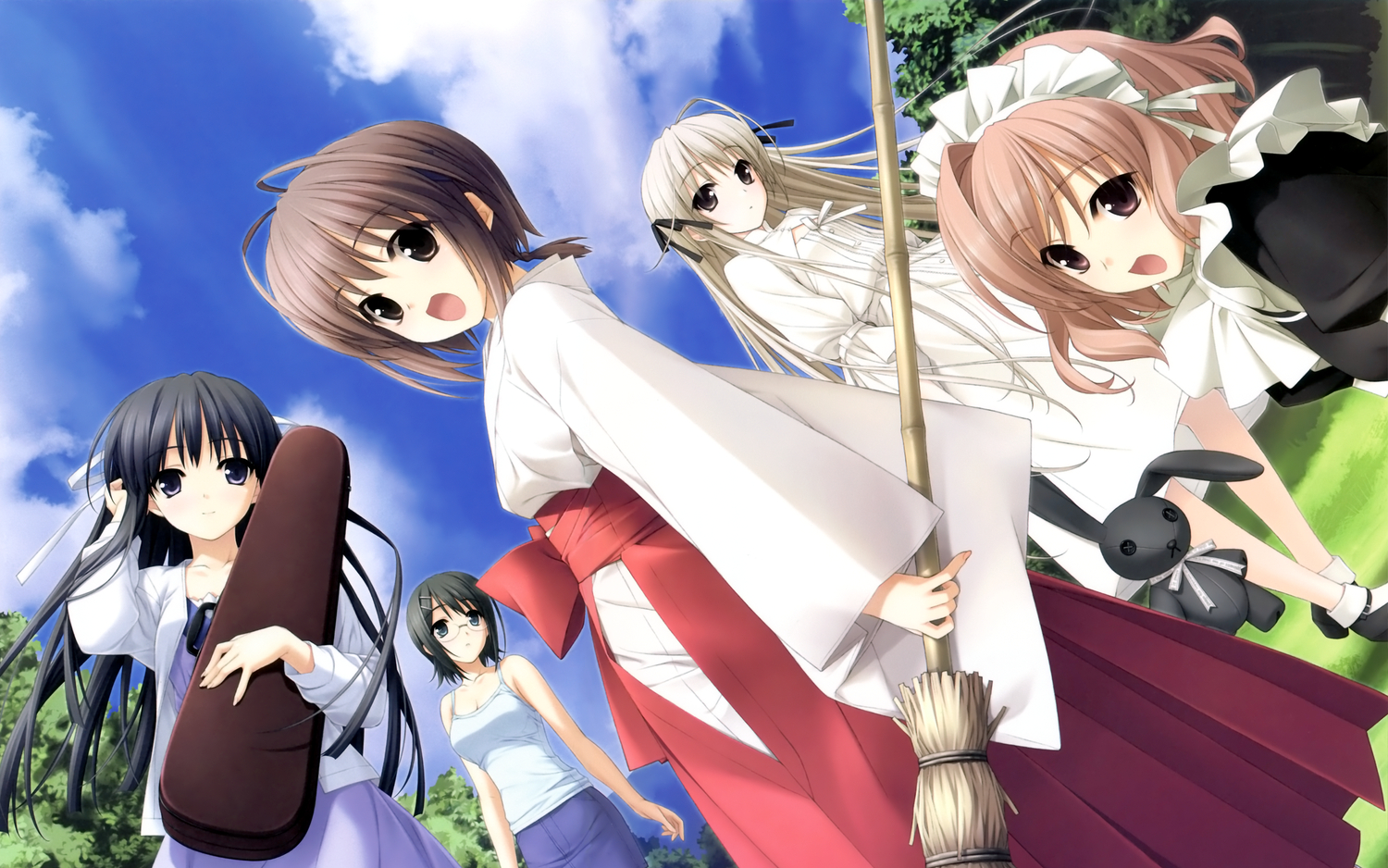 amatsume_akira, kasugano_sora, migiwa_kazuha, nogisaka_motoka, yorihime_nao, yosuga_no_sora