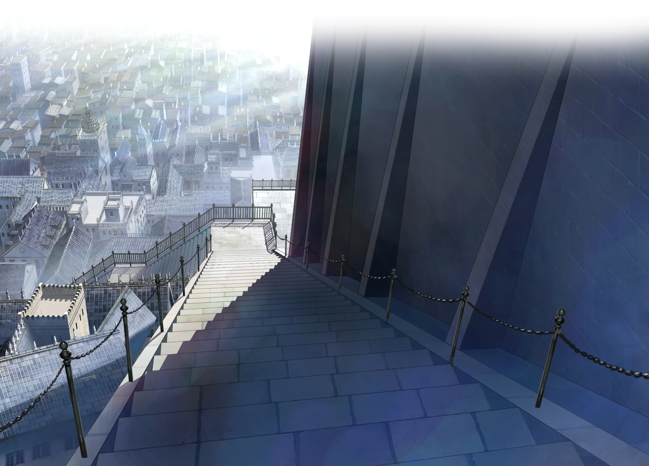 aiyoku_no_eustia, building, city, game_cg, no_humans, scenic, stairs