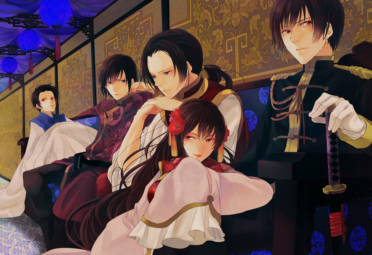 anthropomorphism, axis_powers_hetalia, china_(hetalia), group, hong_kong_(hetalia), japan_(hetalia), korea_(hetalia), male, taiwan_(hetalia)