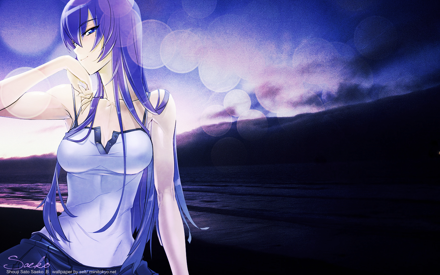 busujima_saeko, highschool_of_the_dead, purple_hair, watermark