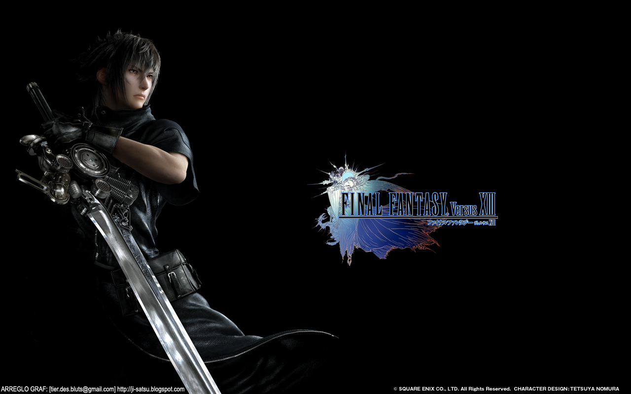 all_male, black_hair, final_fantasy, final_fantasy_versus_xiii, male, noctis_lucis_caelum, red_eyes, sword, weapon