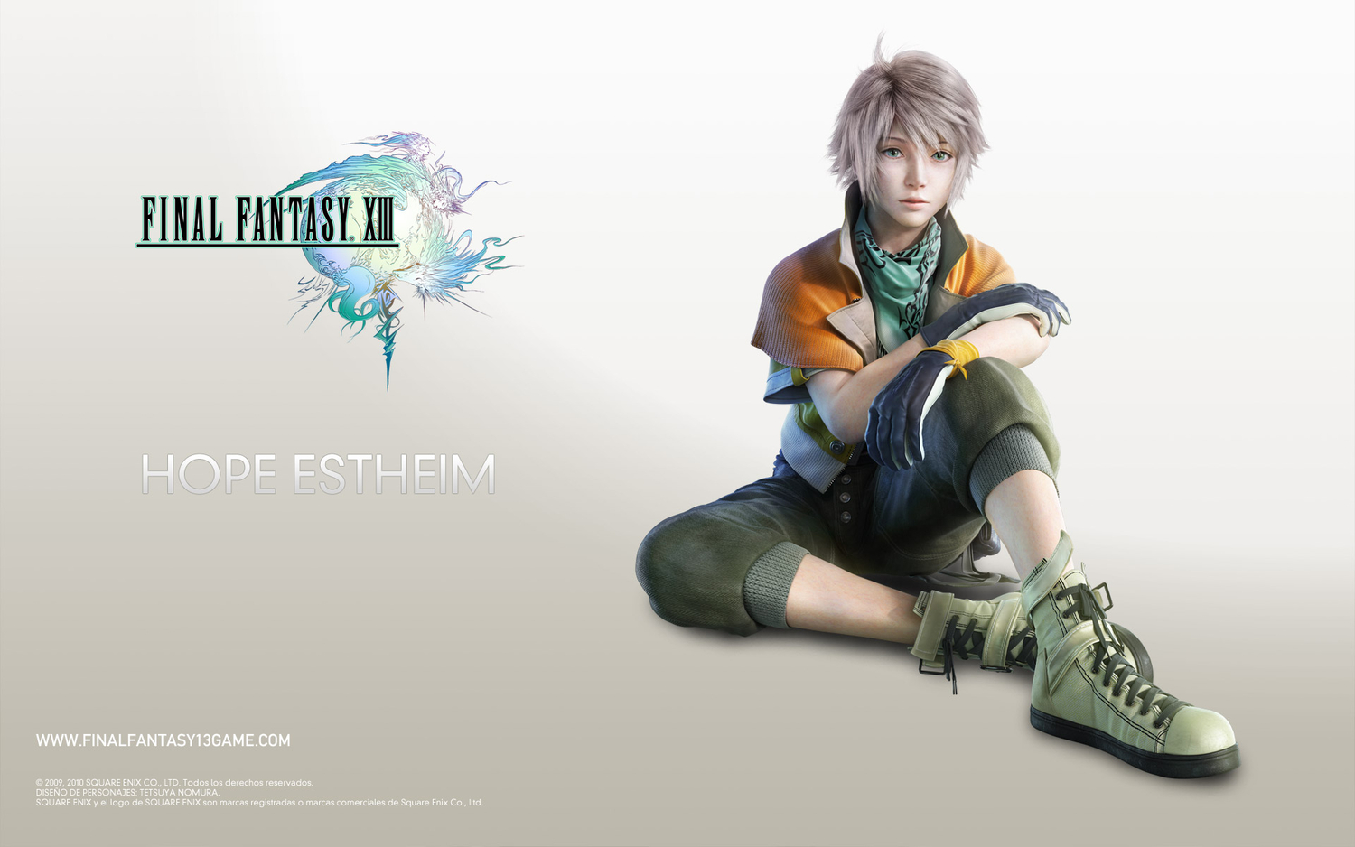 all_male, blonde_hair, final_fantasy, final_fantasy_xiii, gloves, green_eyes, hope_estheim, jpeg_artifacts