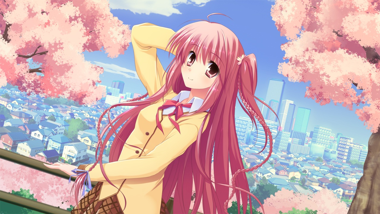 long_hair, pink_hair, sakuno_kanata, sakura_no_sora_to_kimi_no_koto, school_uniform, tsukinon