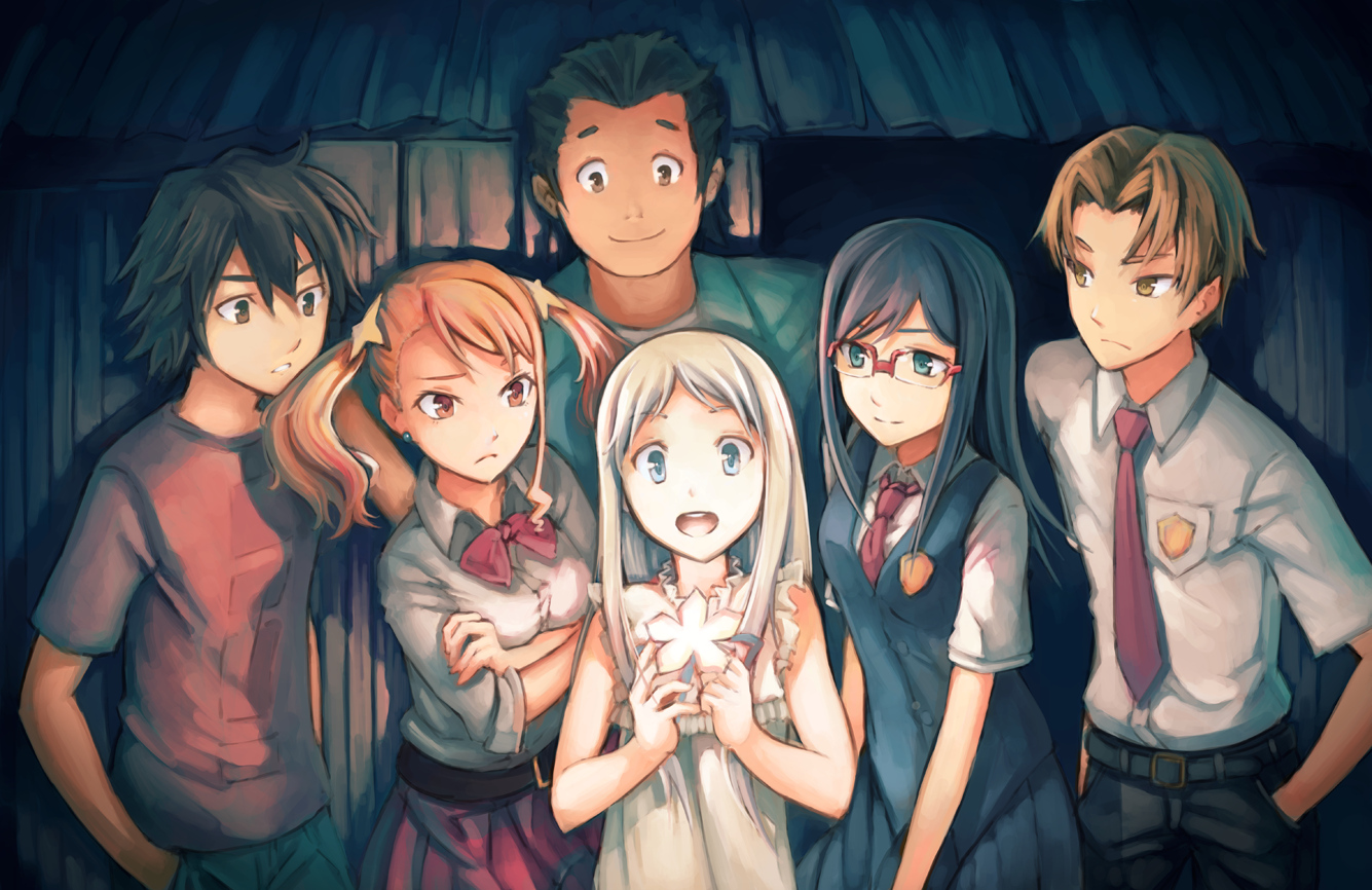 anjou_naruko, ano_hi_mita_hana_no_namae_wo_bokutachi_wa_mada_shiranai, doomfest, hisakawa_tetsudou, honma_meiko, matsuyuki_atsumu, tsurumi_chiriko, yadomi_jinta