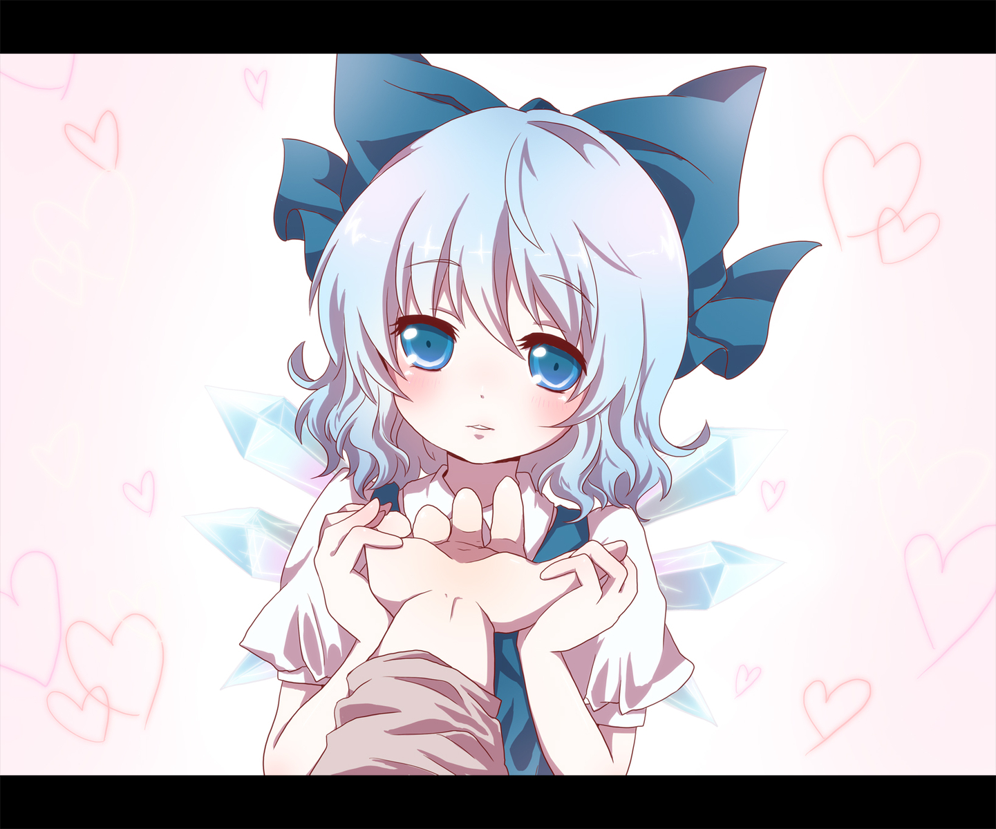 blue_eyes, blue_hair, bow, cirno, fairy, kuromame_(8gou), touhou
