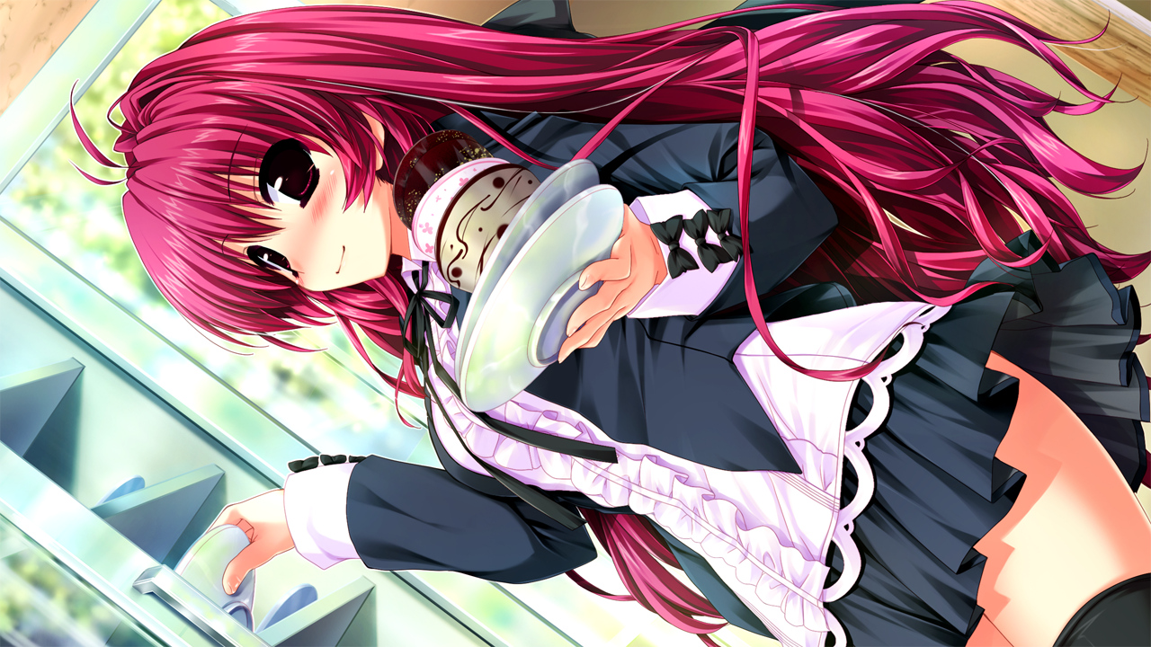 clochette, game_cg, kamikaze_explorer, long_hair, oshiki_hitoshi, red_eyes, red_hair, skirt