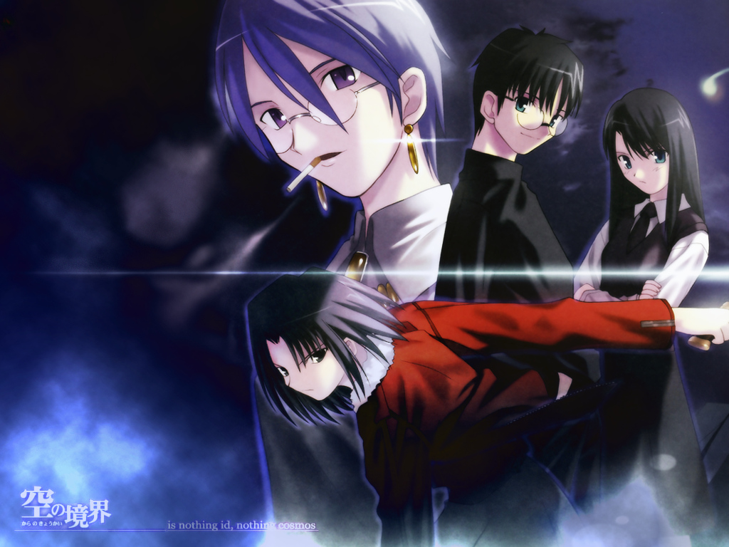 aozaki_touko, kara_no_kyoukai, kokutou_azaka, kokutou_mikiya, ryougi_shiki, takeuchi_takashi, type-moon