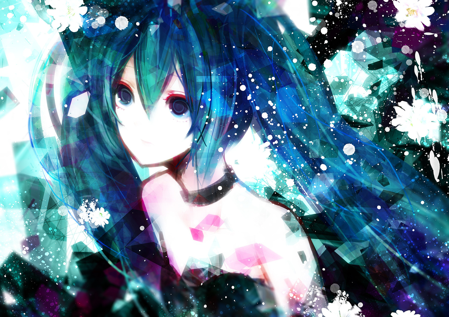 hatsune_miku, sazanami_shione, vocaloid