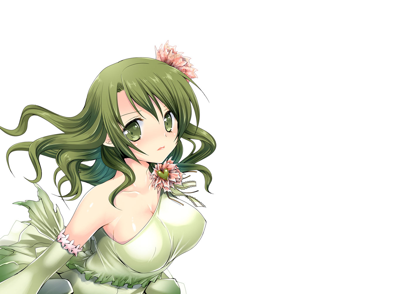 green_eyes, green_hair, kurosawa_kiyotaka, mahou_shoujo_madoka_magica, shizuki_hitomi, third-party_edit, white