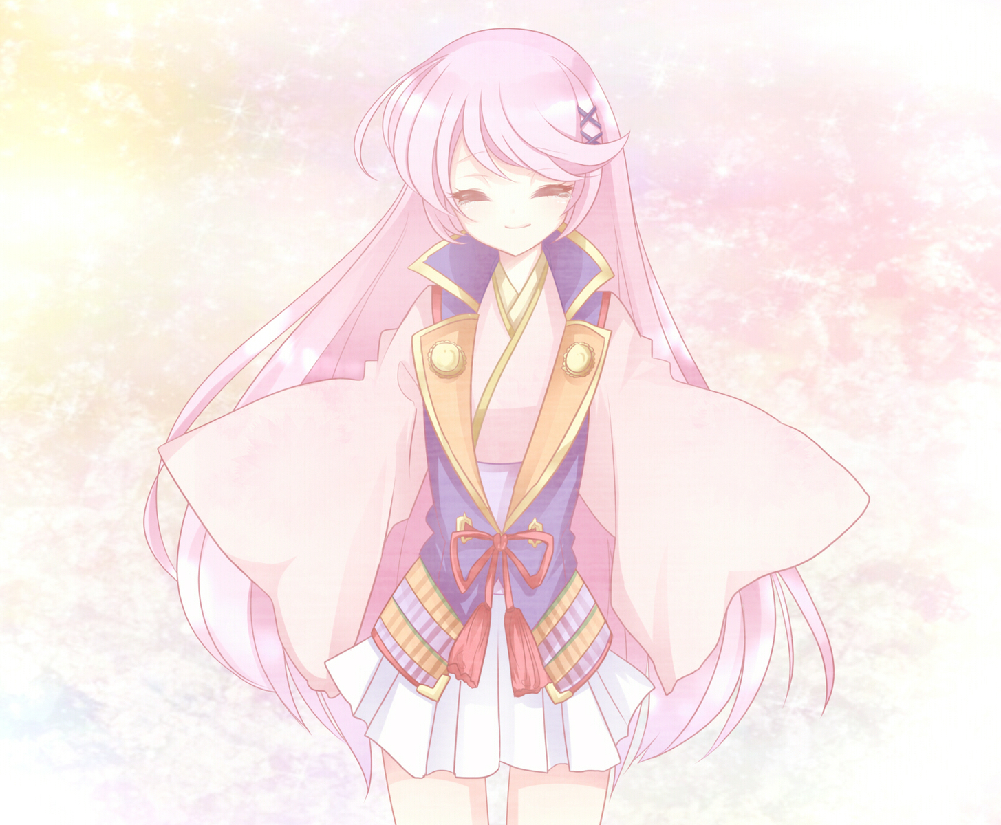 harukanaru_toki_no_naka_de, japanese_clothes, kasuga_nozomi, kimono, pink_hair