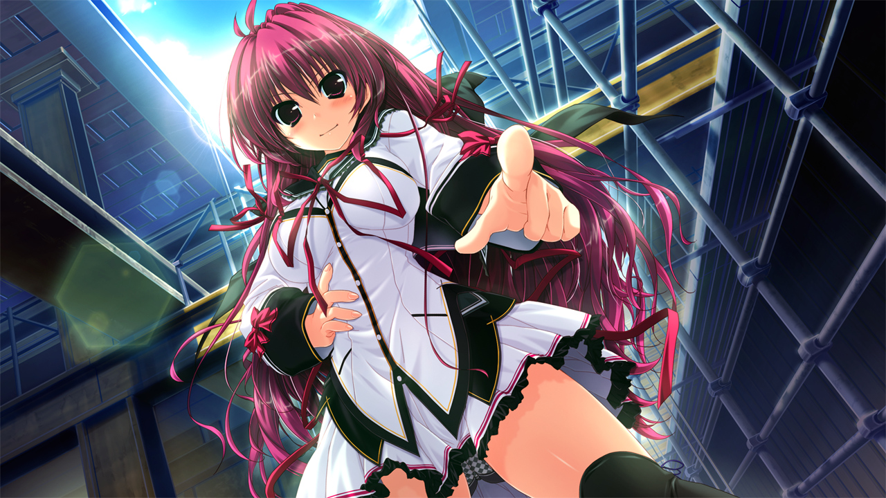 blush, clochette, game_cg, kamikaze_explorer, long_hair, oshiki_hitoshi, panties, red_eyes