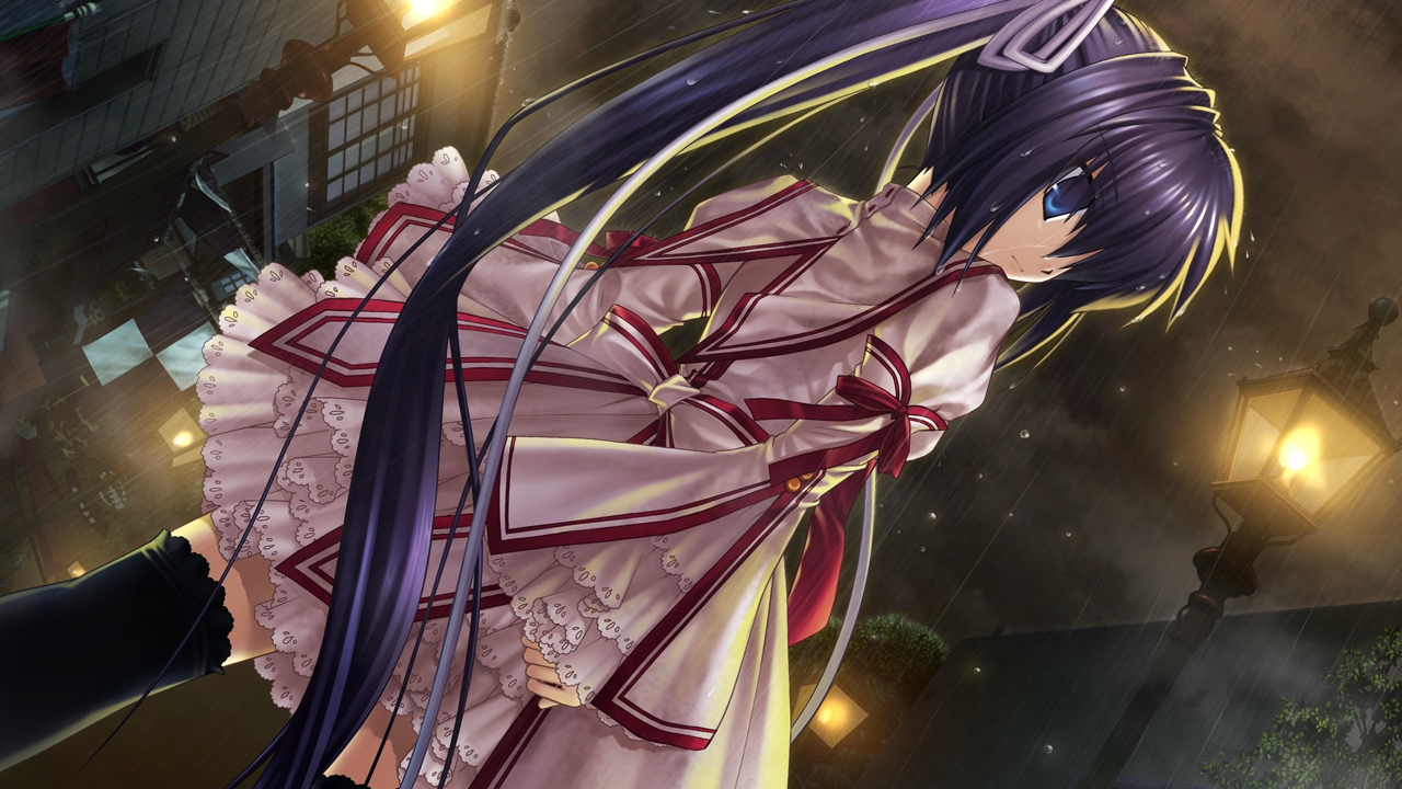 black_hair, blue_eyes, game_cg, hinoue_itaru, konohana_lucia, long_hair, ponytail, rewrite