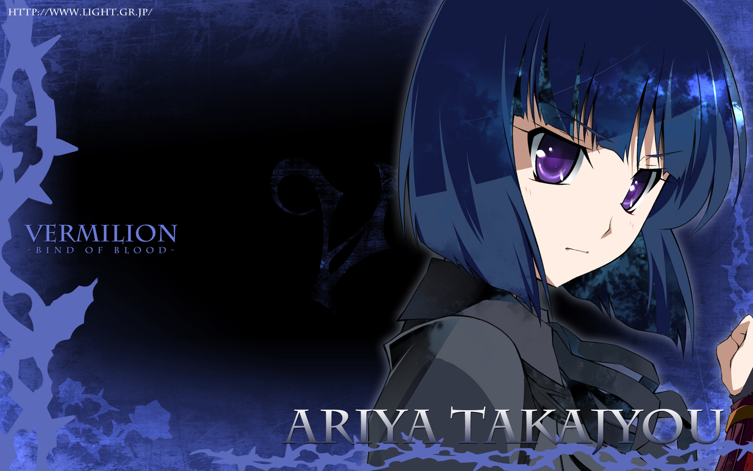 close, izumi_mahiru, purple_eyes, short_hair, takajyou_ariya, vermilion_-bind_of_blood-