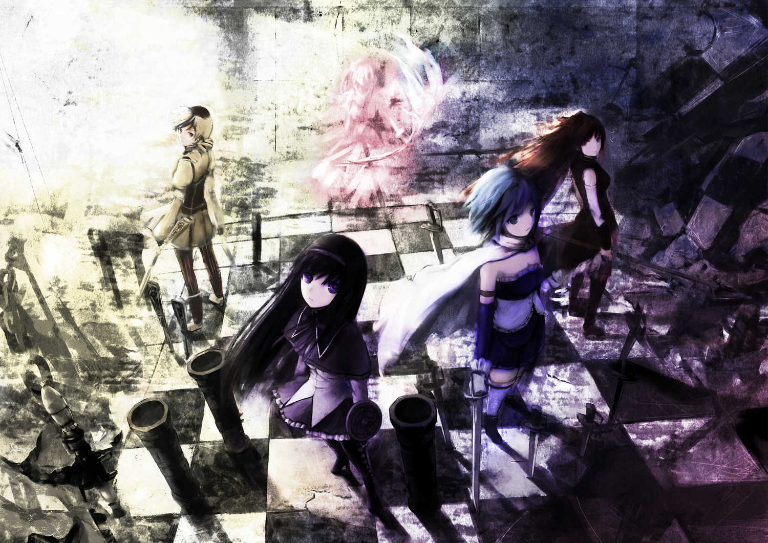 akemi_homura, kaname_madoka, magicxiang, mahou_shoujo_madoka_magica, miki_sayaka, sakura_kyouko, tomoe_mami