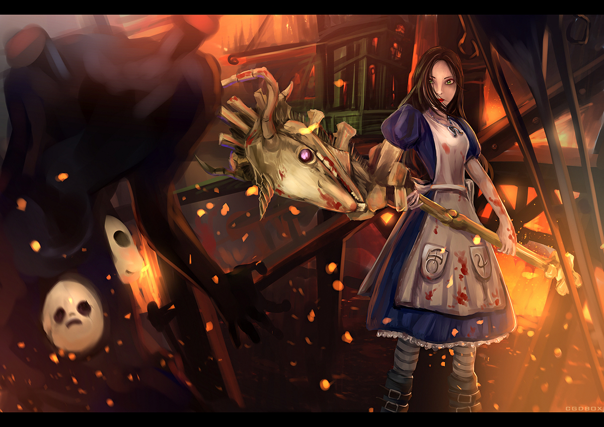 alice_(wonderland), alice_in_wonderland, dress, dxlsmax_(lizhimin), weapon