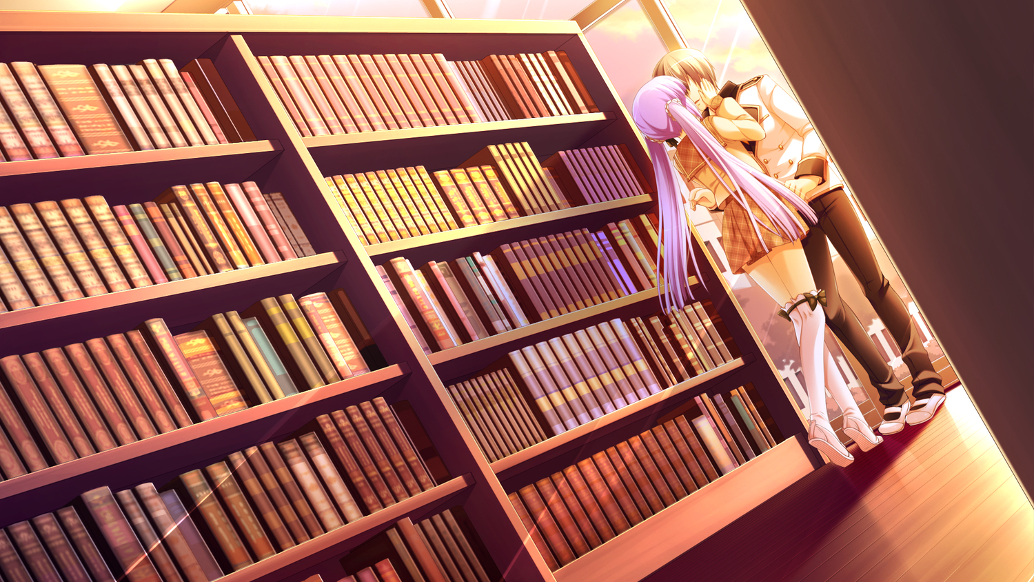akechi_kyuushirou, game_cg, hyper_highspeed_genius, miyasu_risa, school_uniform, shunju_utako, twintails, windmill_(company)