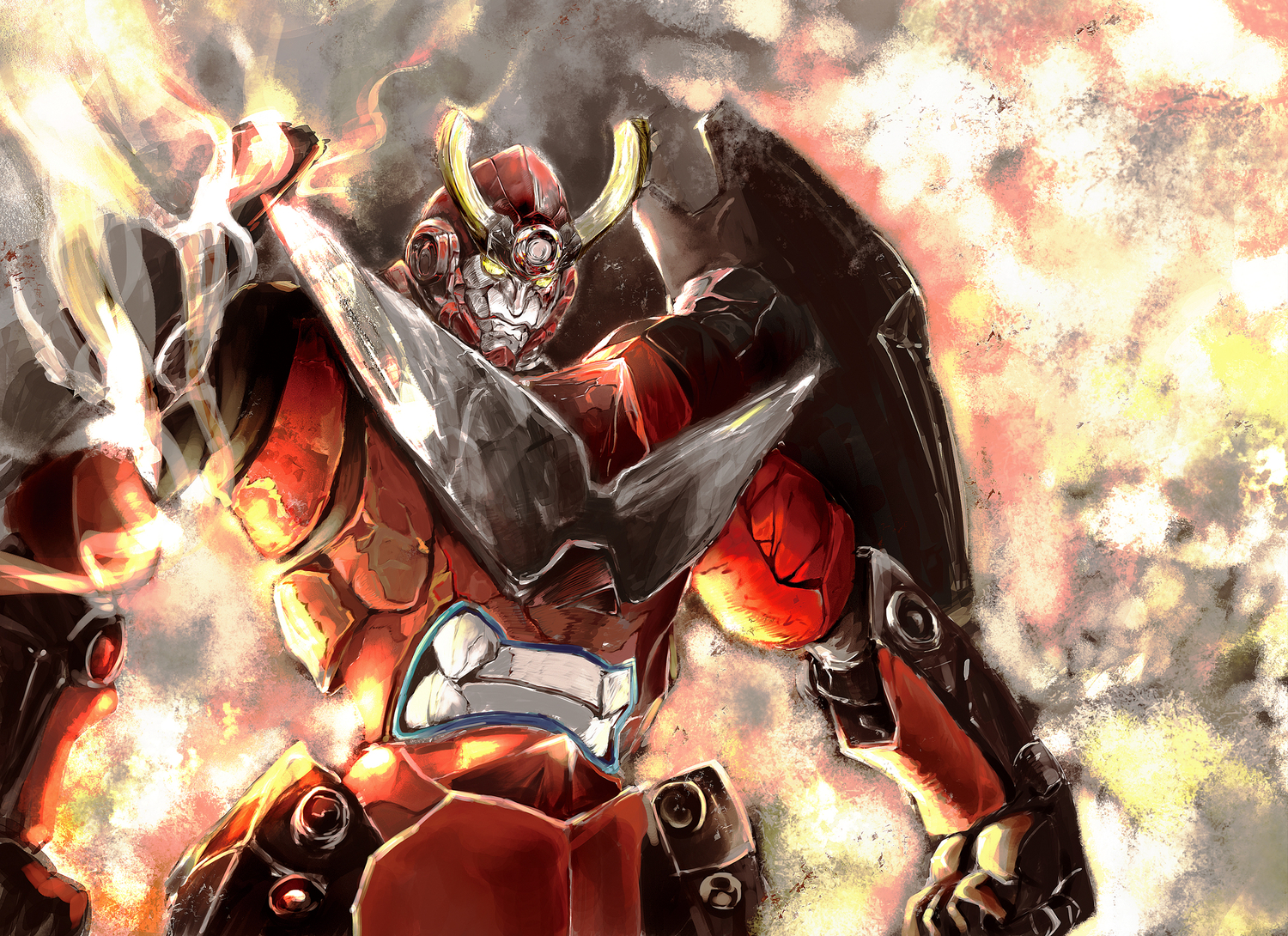 gurren-lagann, helpriver, mecha, sunglasses, tengen_toppa_gurren_lagann