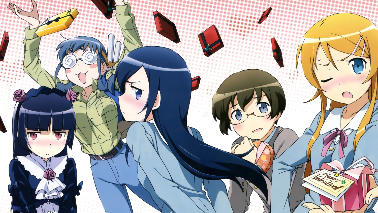 aragaki_ayase, gokou_ruri, kousaka_kirino, makishima_saori, ore_no_imouto_ga_konna_ni_kawaii_wake_ga_nai, tamura_manami, valentine