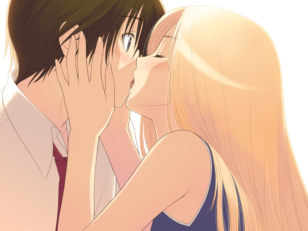 blonde_hair, date_wingfield_reiko, fault, game_cg, kiss, taka_tony