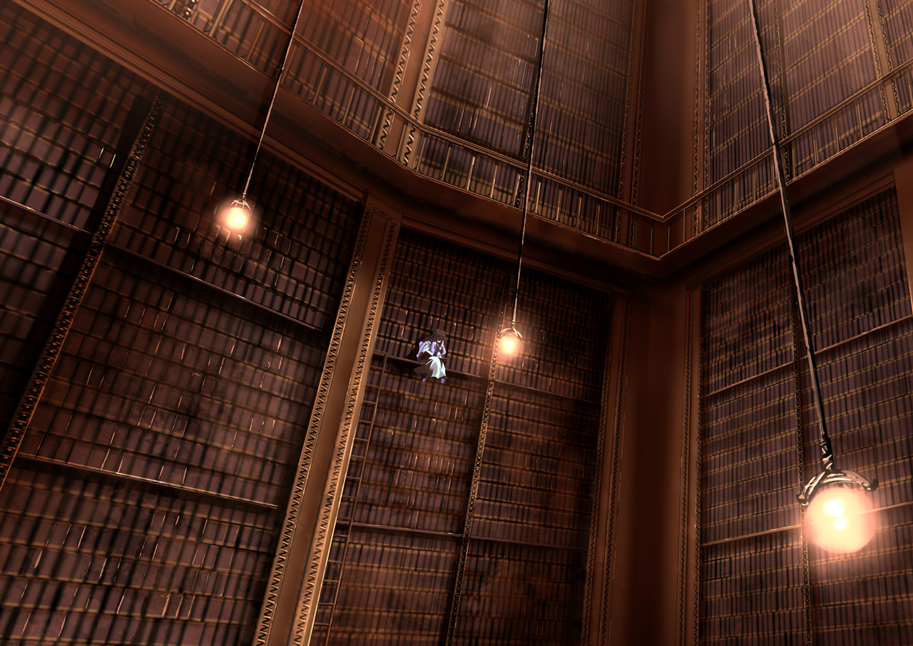 book, dress, hat, hsuante, long_hair, patchouli_knowledge, purple_hair, touhou