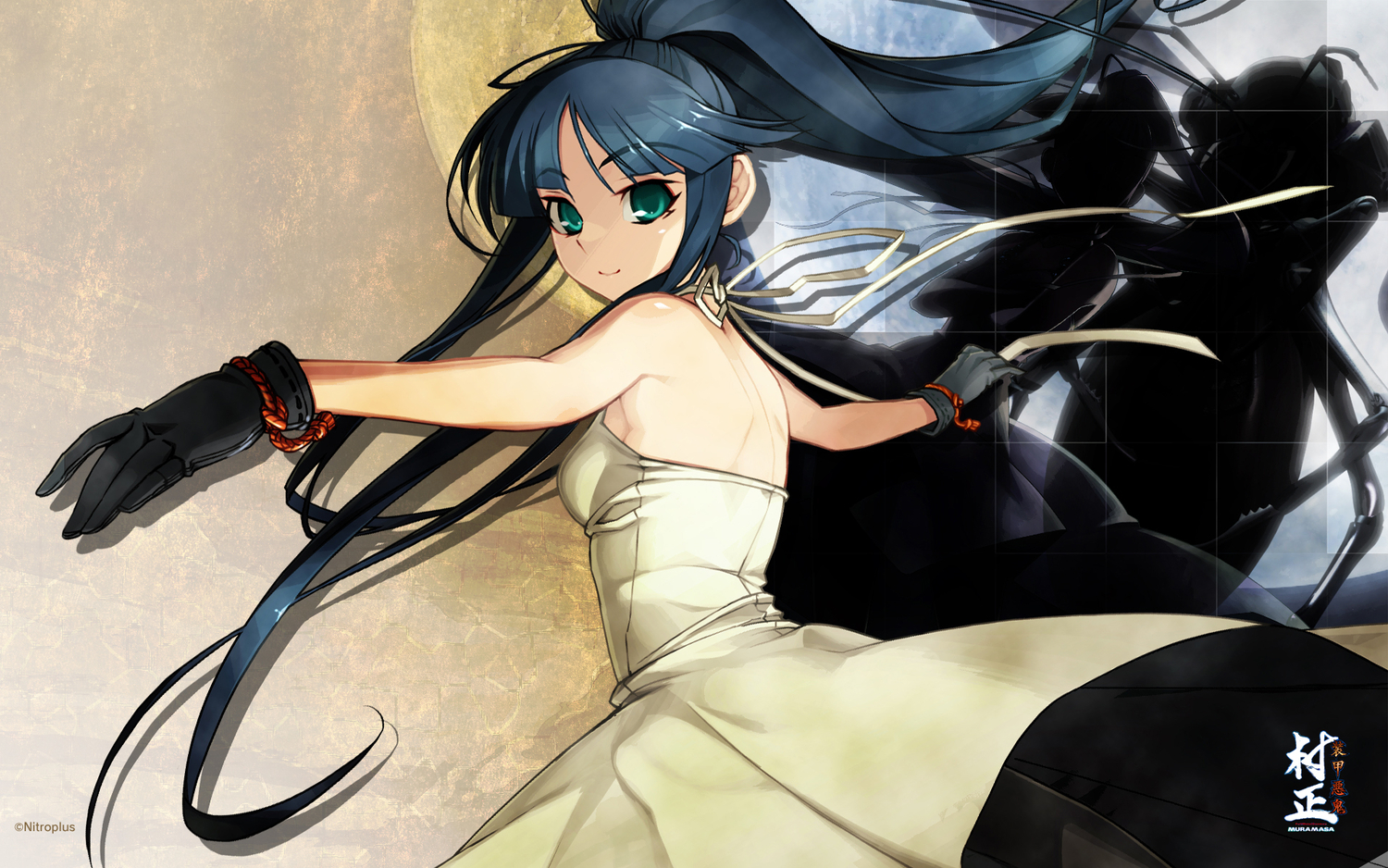 dress, minato_hikaru, ponytail, soukou_akki_muramasa
