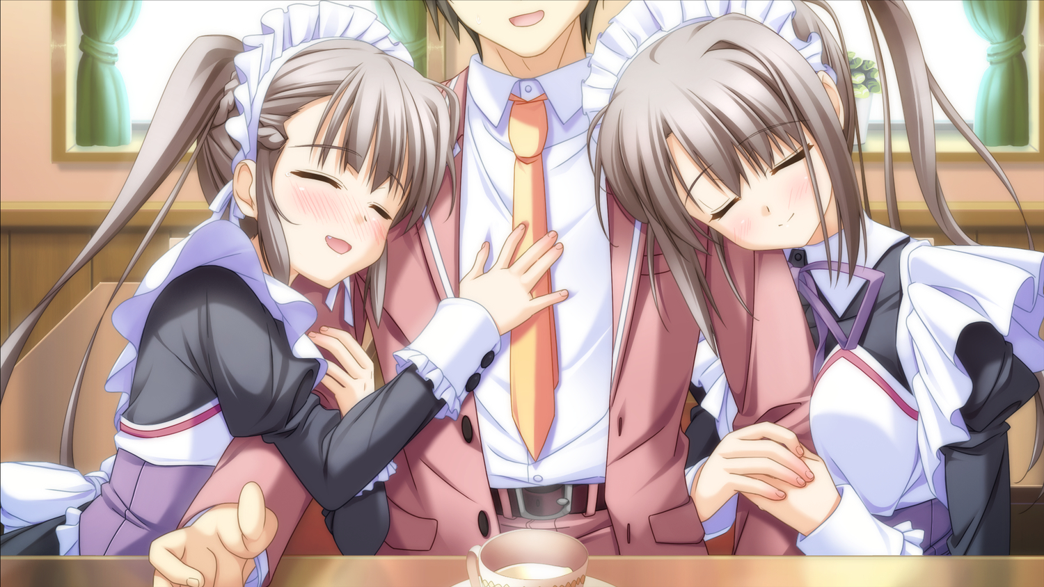 amakusa_tobari, canvas_4, game_cg, hitose_mitsuba, hitose_satsuki, maid