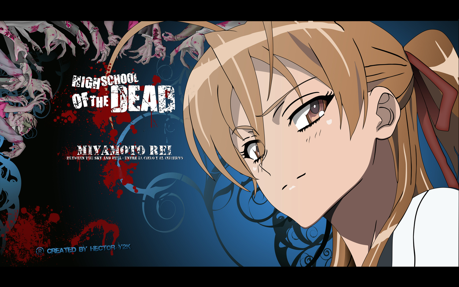 brown_hair, highschool_of_the_dead, miyamoto_rei, watermark