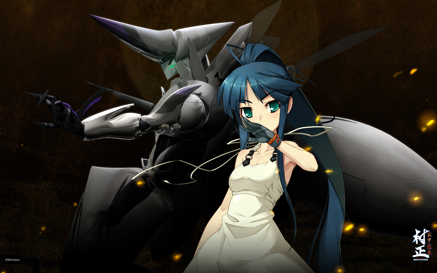 dress, mecha, minato_hikaru, namaniku_atk, nitroplus, ponytail, soukou_akki_muramasa