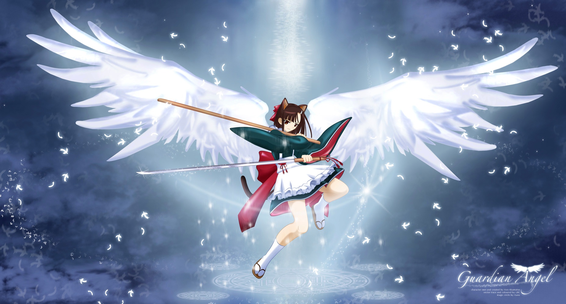 akamatsu_ken, mahou_sensei_negima, sakurazaki_setsuna, wings