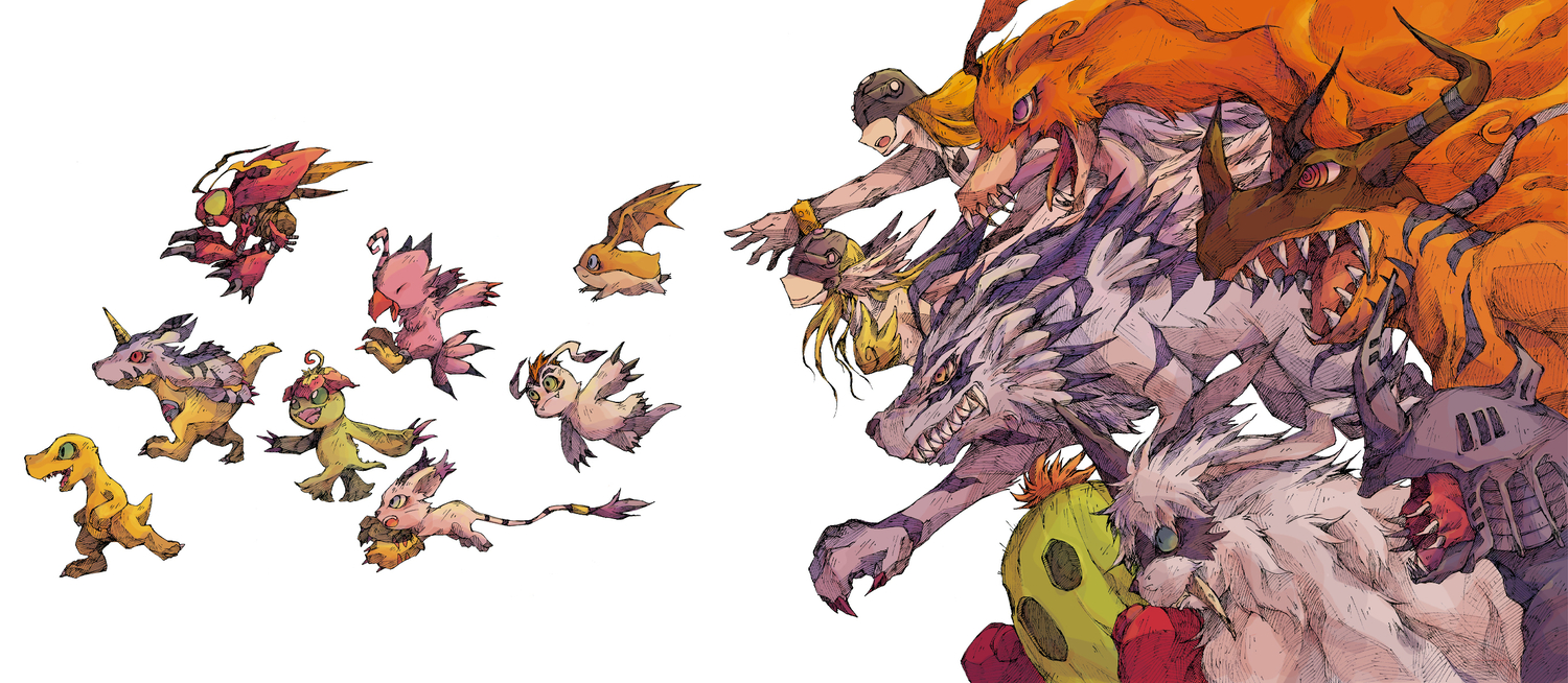 agumon, angemon, angewomon, biyomon, digimon, gabumon, garudamon, garurumon