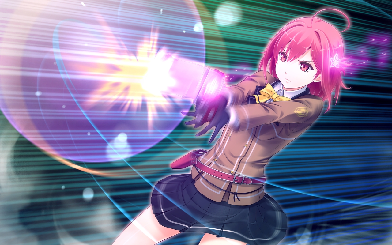 game_cg, gun, red_hair, sekitsu_ayaka, tel-o, weapon, yamiyo_ni_odore