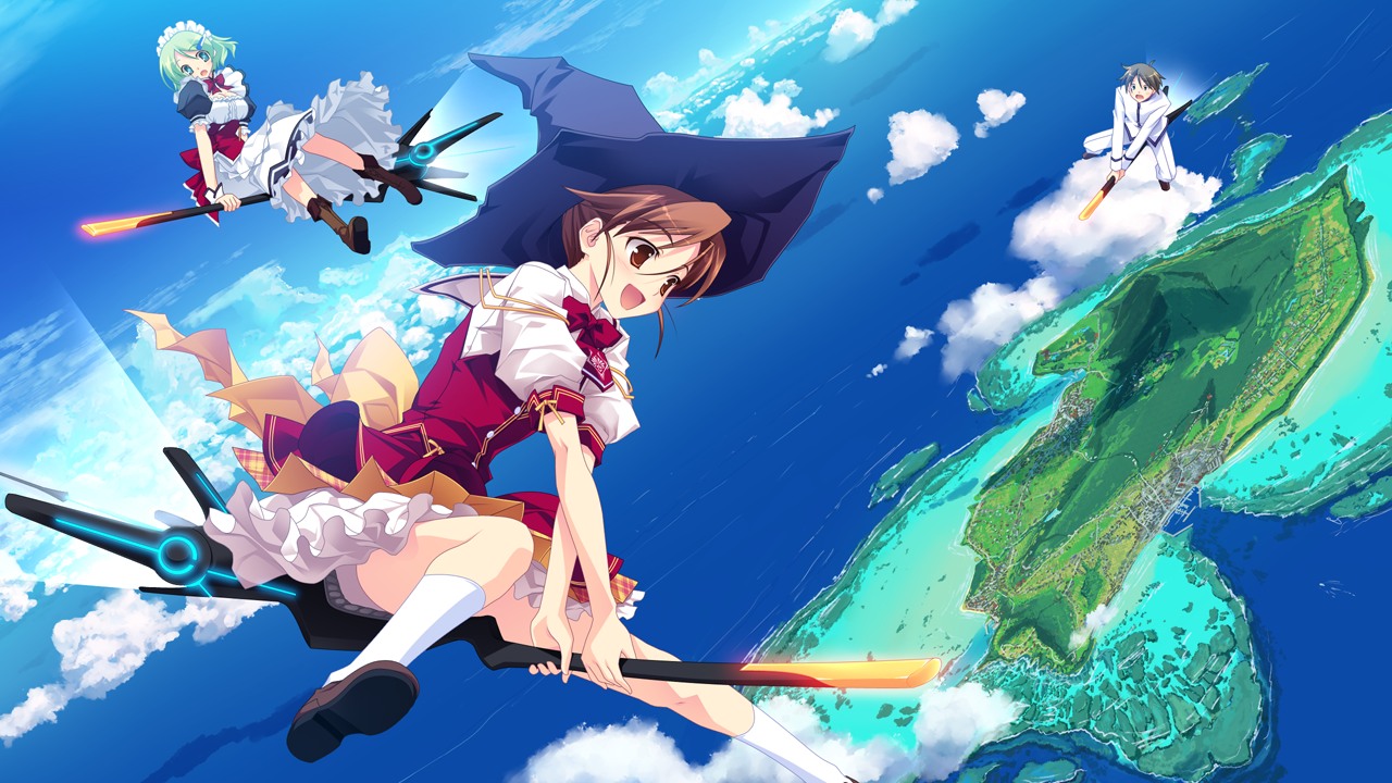 chloe_(kimi_wo_aogi_otome_wa_hime_ni), clouds, game_cg, hat, headdress, kanamori_satoshi, kikurage, kimi_wo_aogi_otome_wa_hime_ni