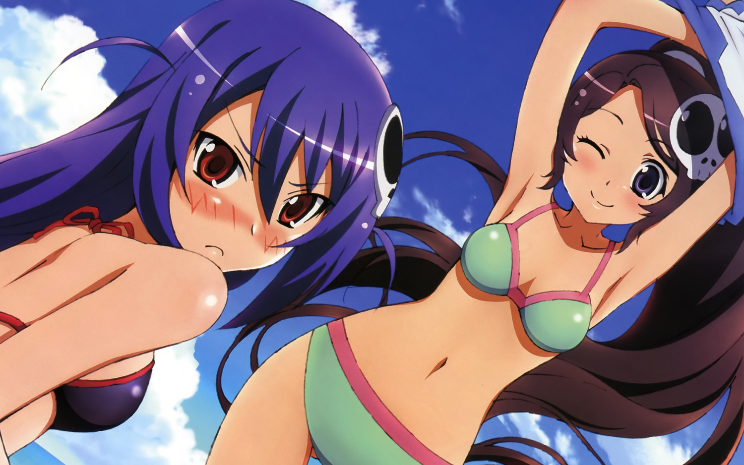 bikini, blush, elsee_de_ruth_ima, haqua_du_lot_herminium, kami_nomi_zo_shiru_sekai, swimsuit